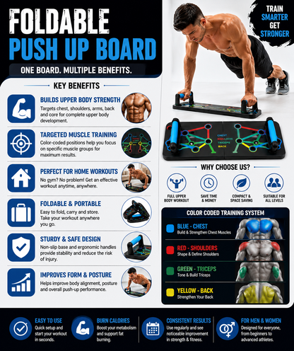 Foldable Push Up Board For Exercise